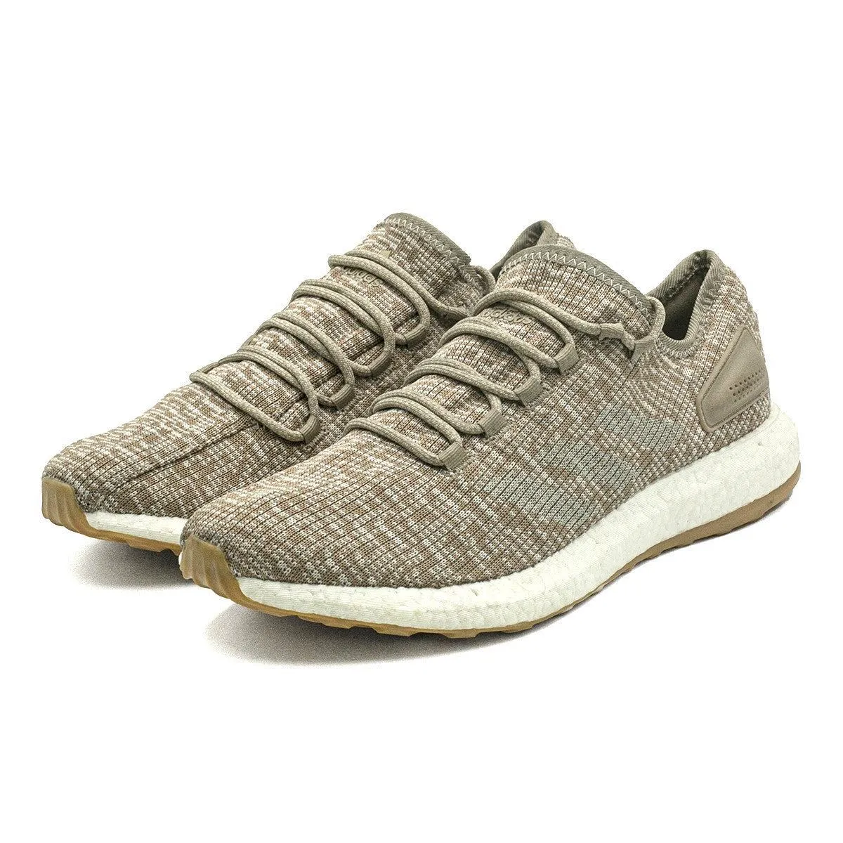 Adidas Pure Boost Trace Running Sport Shoes Fabric Beige Colour For Men