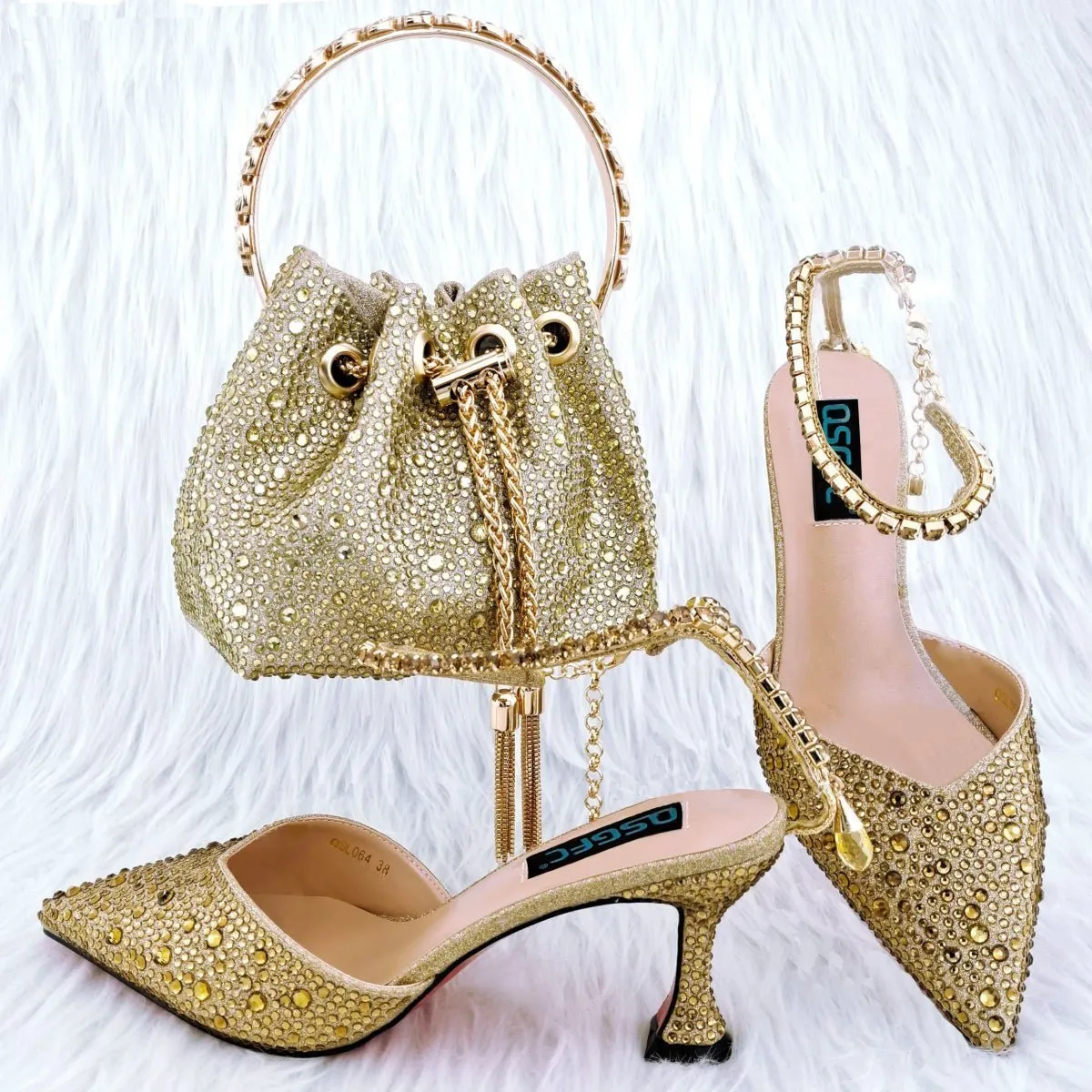 African Style Shoes and Bag Set - New Arrivals for Weddings