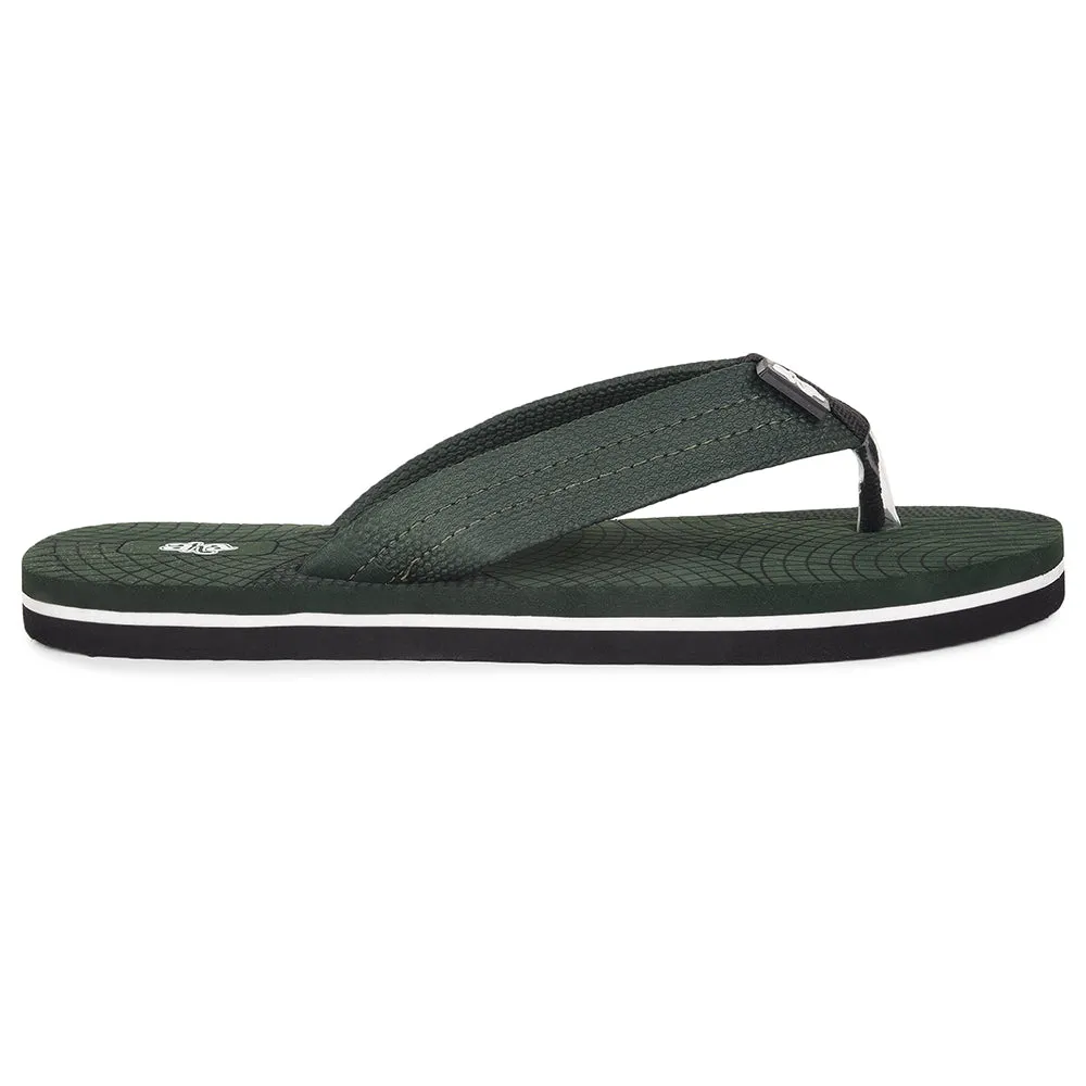 AHA Casual Olive Green Flip Flop For Men ORTHO-20 By Liberty