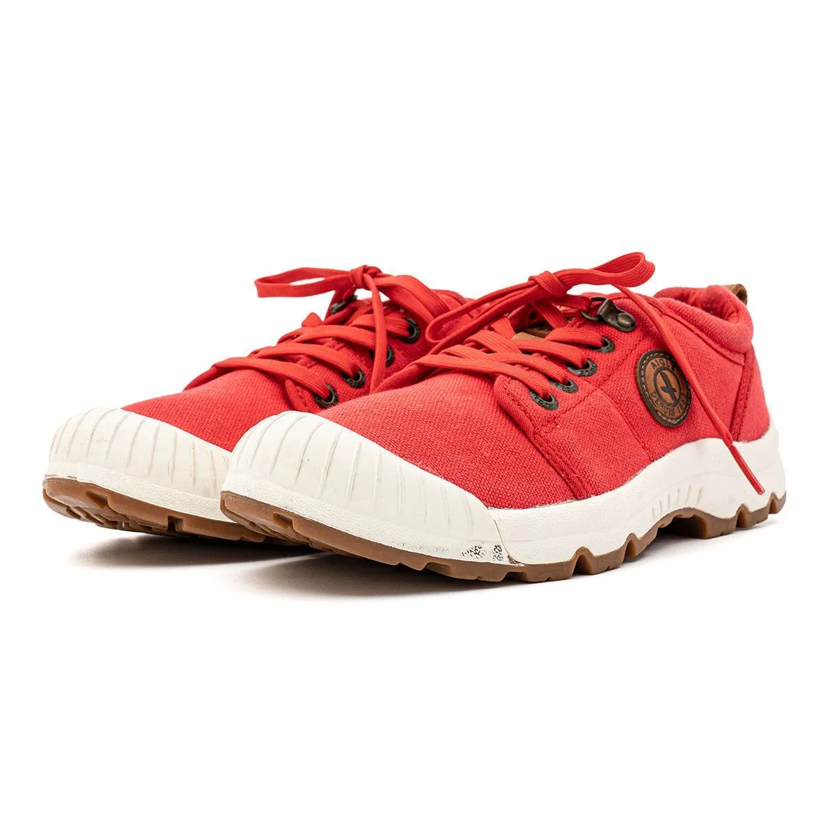 Aigle Tenere Light W Cvs Hiking Sport Shoes Fabric Red Colour For Women