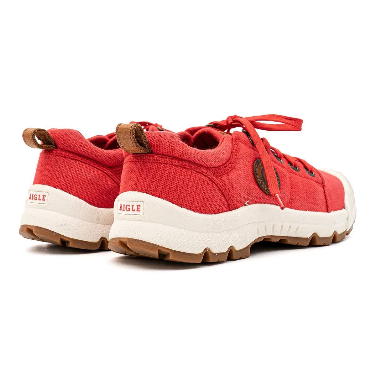 Aigle Tenere Light W Cvs Hiking Sport Shoes Fabric Red Colour For Women