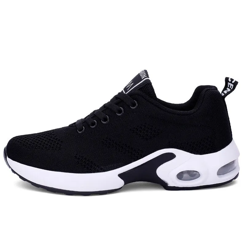 Air Cushioning Women Running Shoes Breathable Sneakers For Women Comfortable Ladies Sports Shoes Lace Up Jogging Walking Female