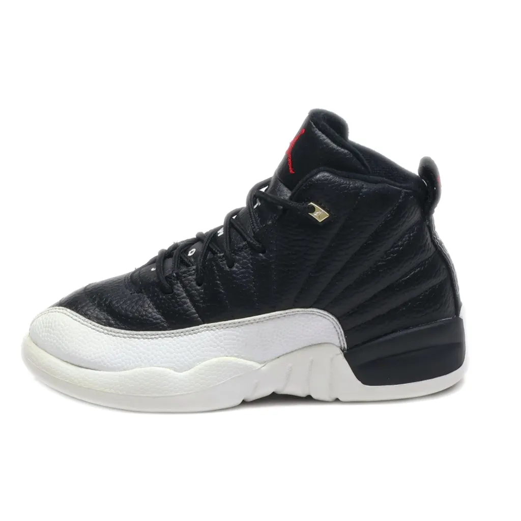 Air Jordan 12 Retro Playoffs Sport Shoes Leather White Colour For Kids