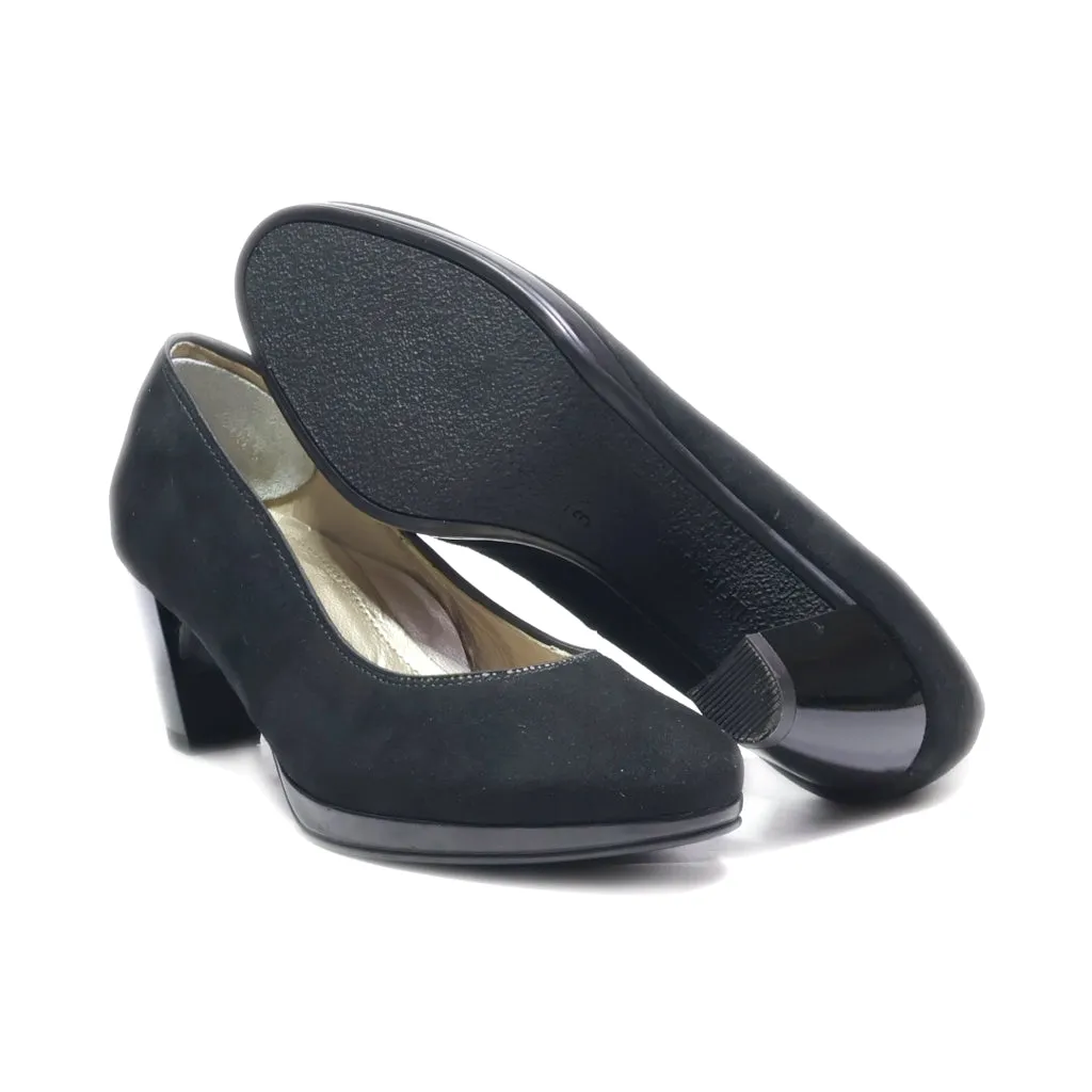 Ara Mid-Heel Shoes Fabric Black Colour For Women