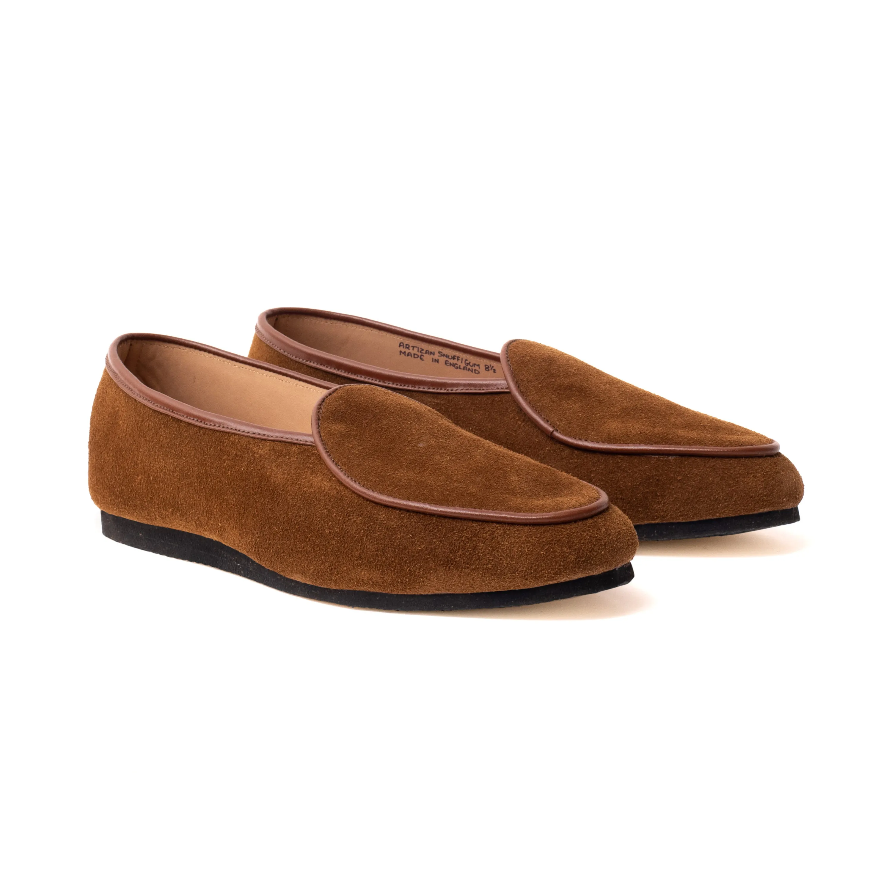 Artizan Belgian Slipper - Snuff Janus Calf Suede