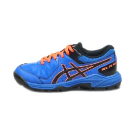 Asics Gel-Peake Gs Junior Hockey Shoes Sport Shoes Leather Blue Colour For Kids