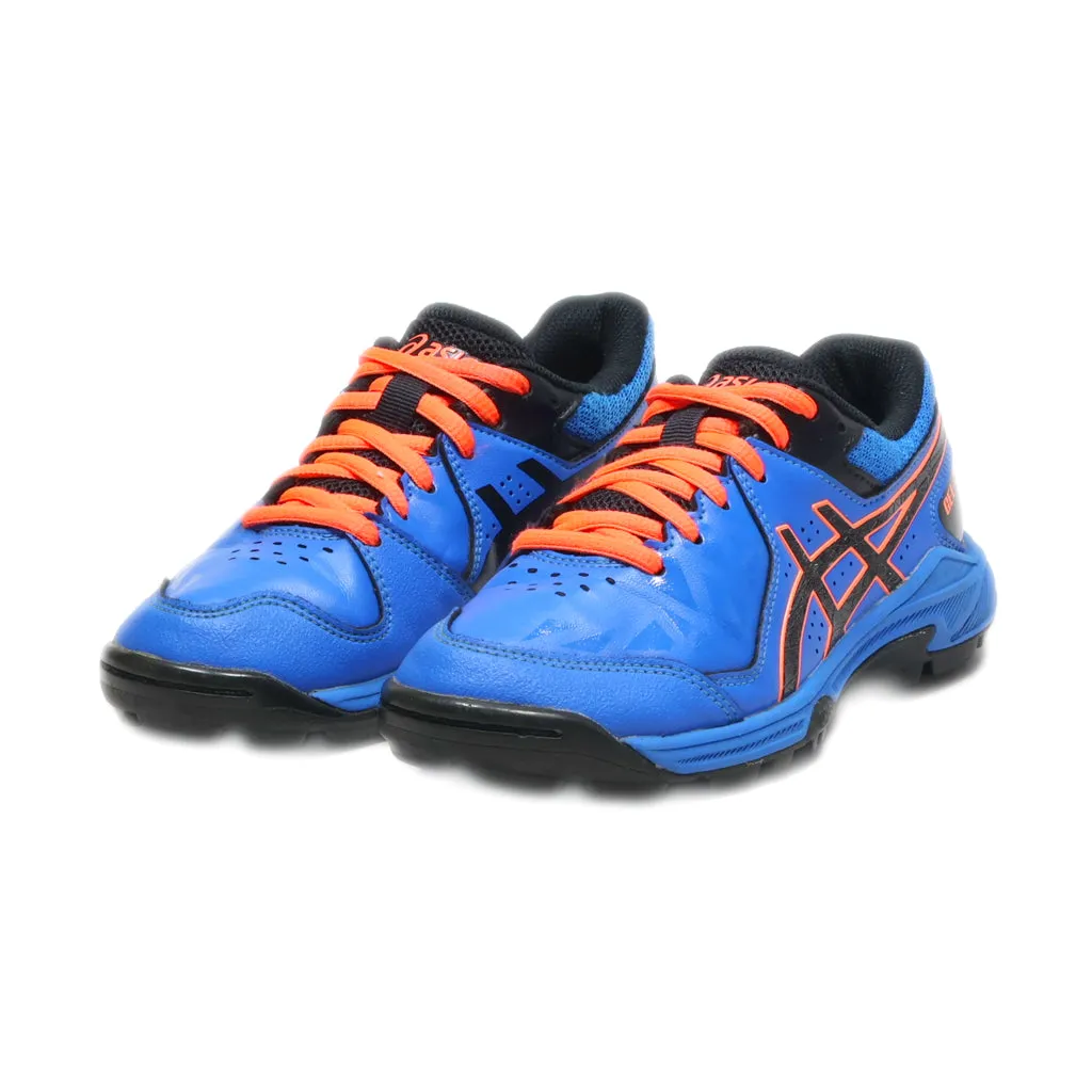 Asics Gel-Peake Gs Junior Hockey Shoes Sport Shoes Leather Blue Colour For Kids