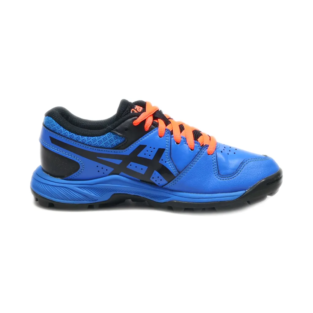 Asics Gel-Peake Gs Junior Hockey Shoes Sport Shoes Leather Blue Colour For Kids