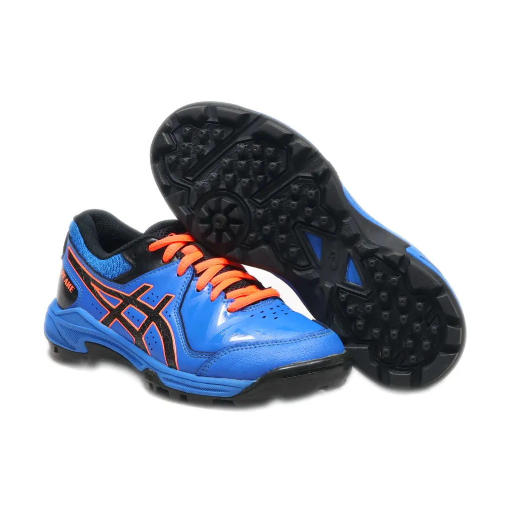 Asics Gel-Peake Gs Junior Hockey Shoes Sport Shoes Leather Blue Colour For Kids