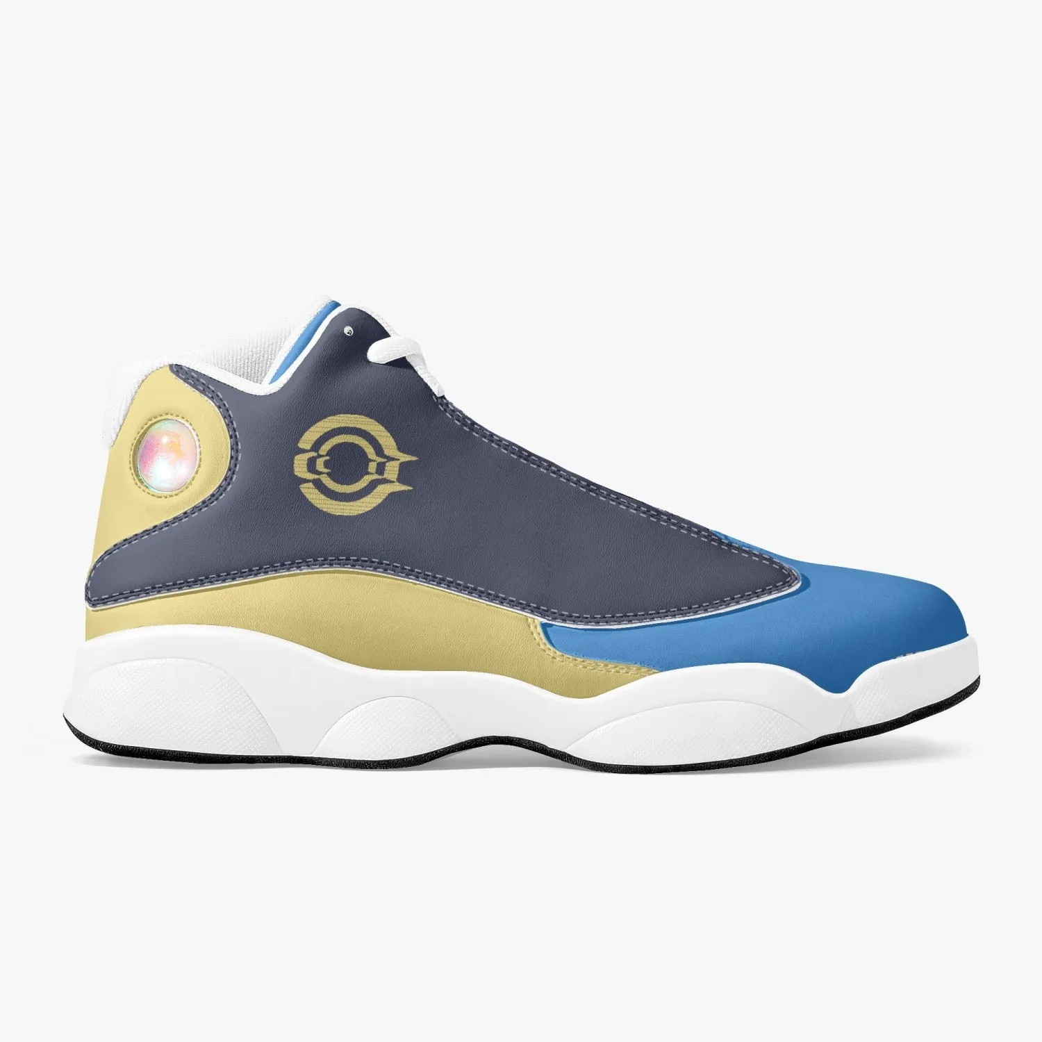 Basketball Sneakers - Grey/Gold/Blue