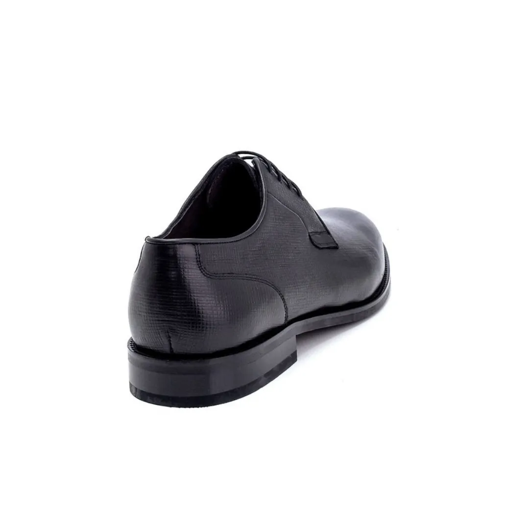 Black Men Leather Printed Classic Shoe