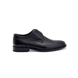 Black Men Leather Printed Classic Shoe