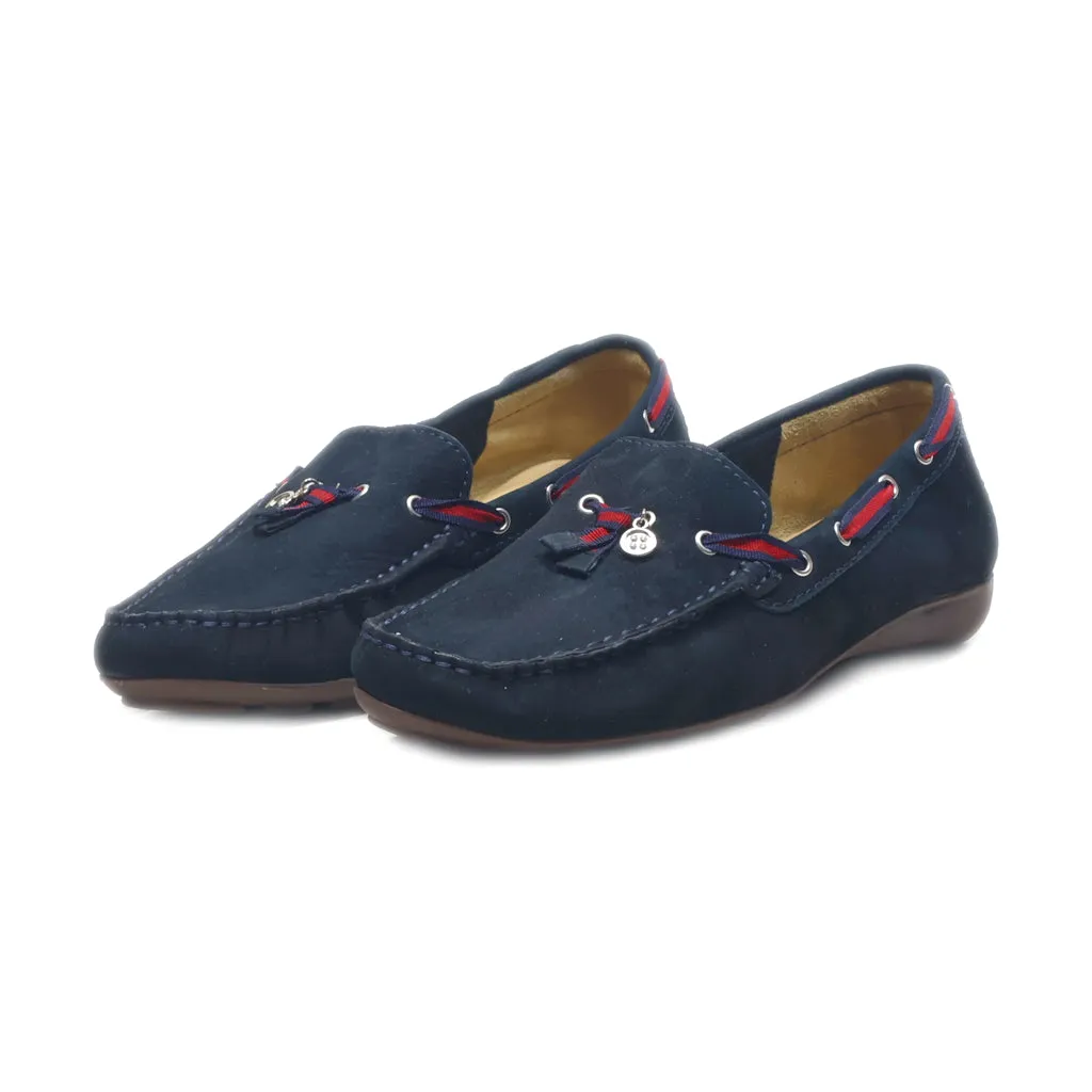 Boxx Loafers Leather Blue Colour For Women