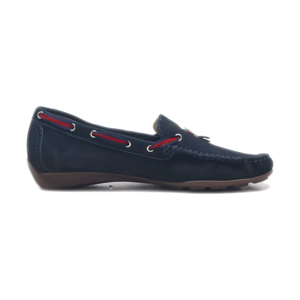 Boxx Loafers Leather Blue Colour For Women