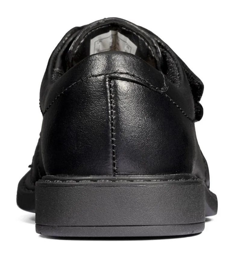 Boys Clarks Scala Skye Kid Black Leather Shoes