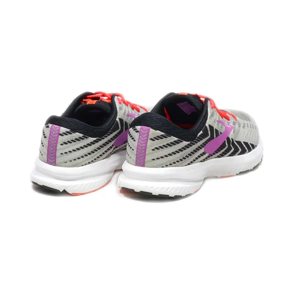 Brooks Wmns Launch 6 Wide Sport Shoes Leather Grey Colour For Women