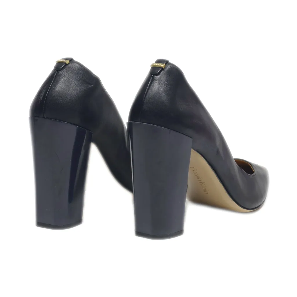 Calvin Klein High-Heel Shoes Leather Black Colour For Women