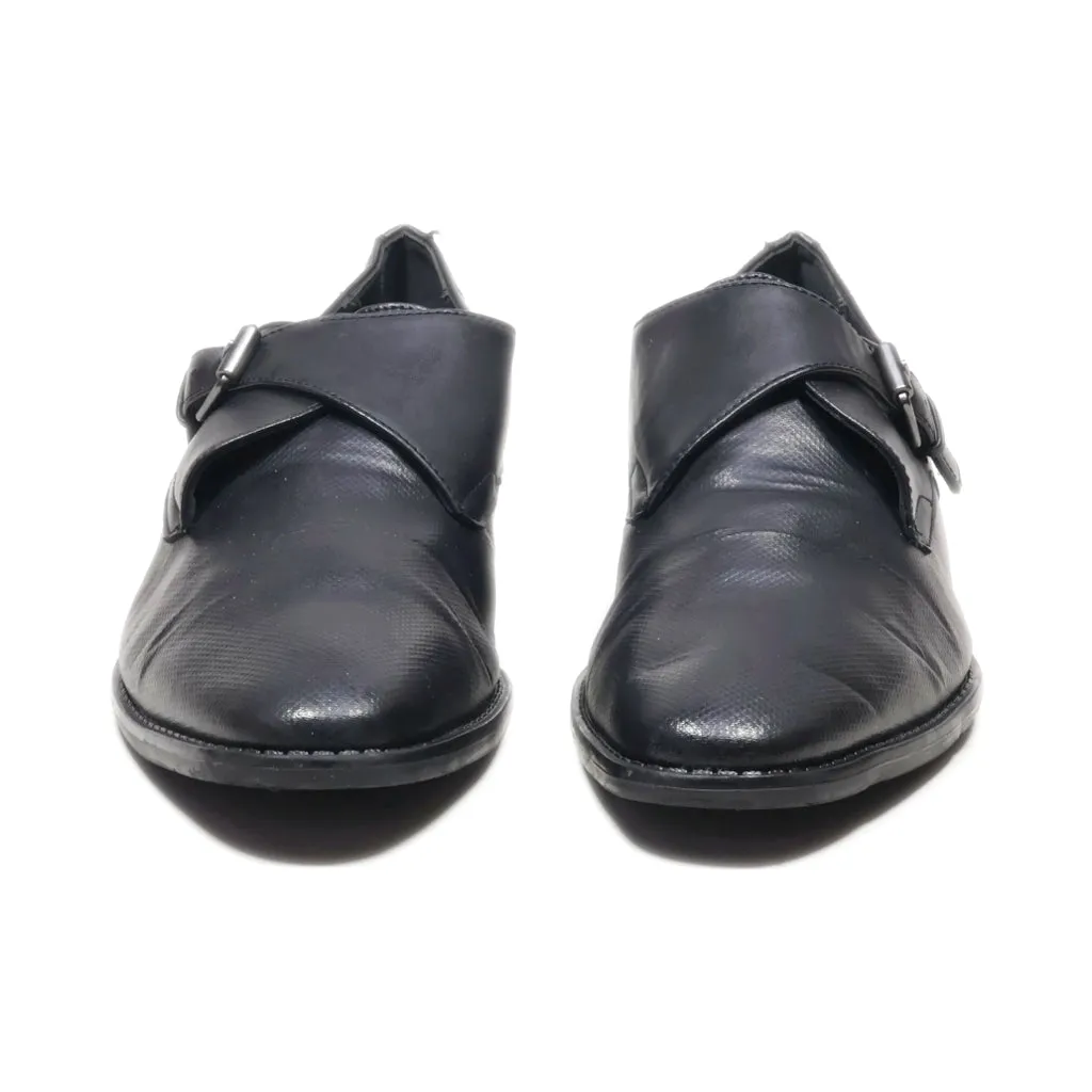 Calvin Klein Renaldo Monk Strap Shoes Leather Black Colour For Men