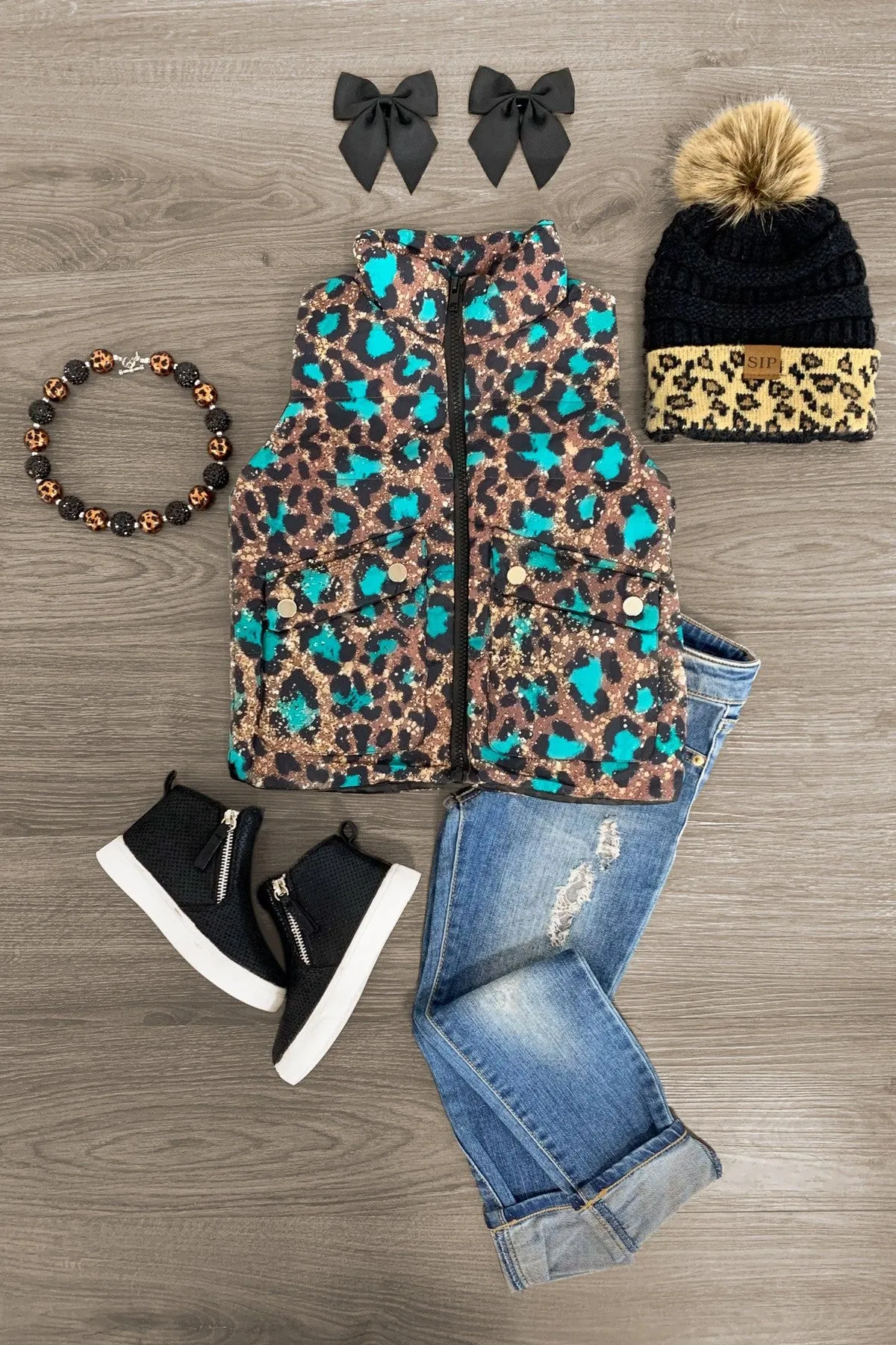 Cheetah Zip-Up Vest