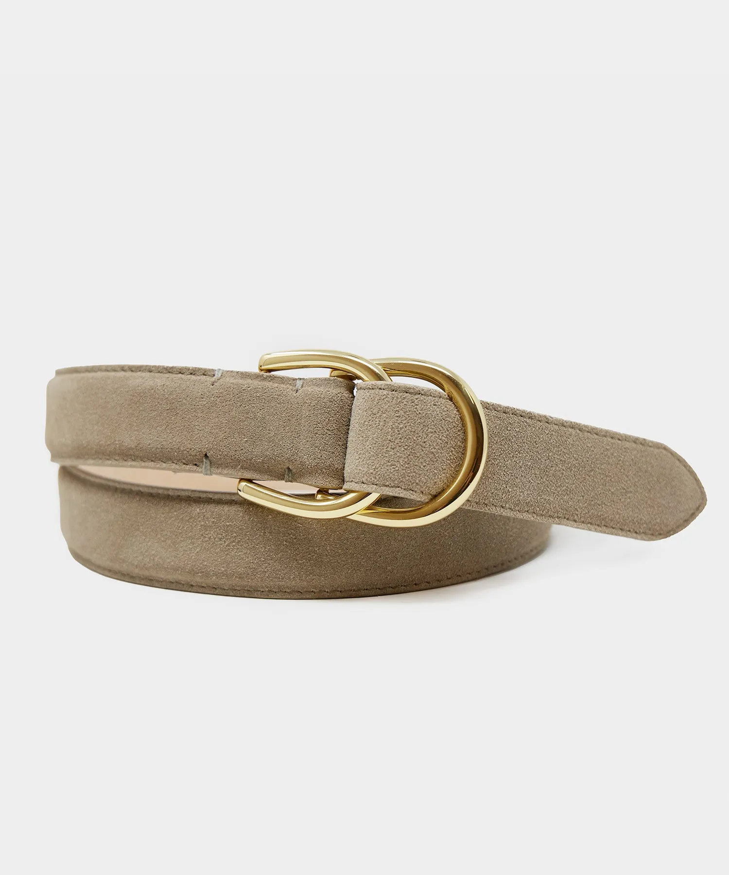 Classic Suede Dress Belt in Baja Dunes