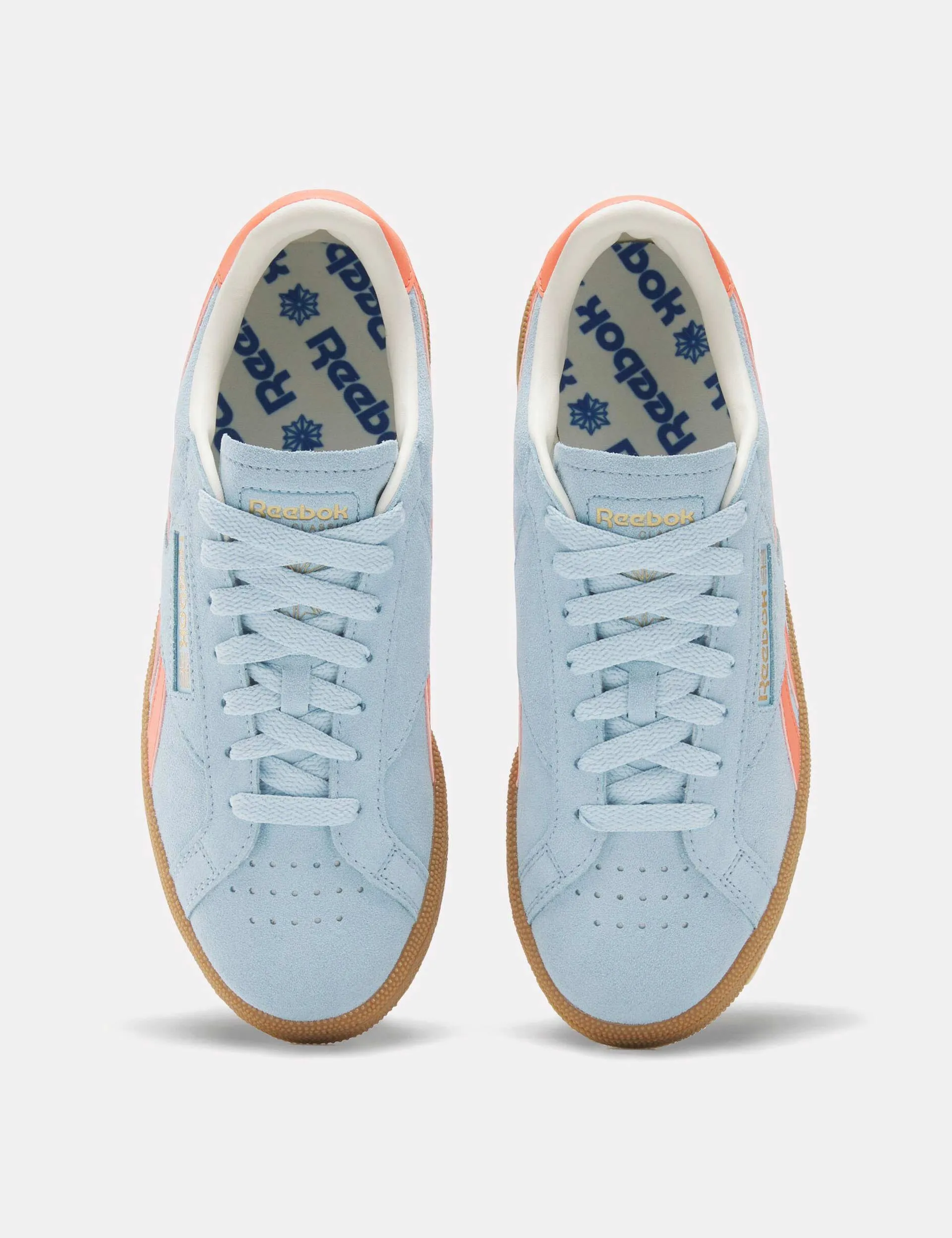 Club C Grounds Shoes - Soft Blue/Supercharged Coral/Gum