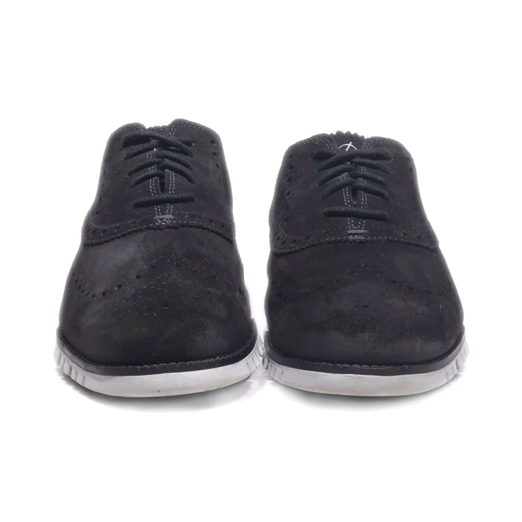 Cole Haan C30273 Casual Lace Ups Suede Black Colour For Men