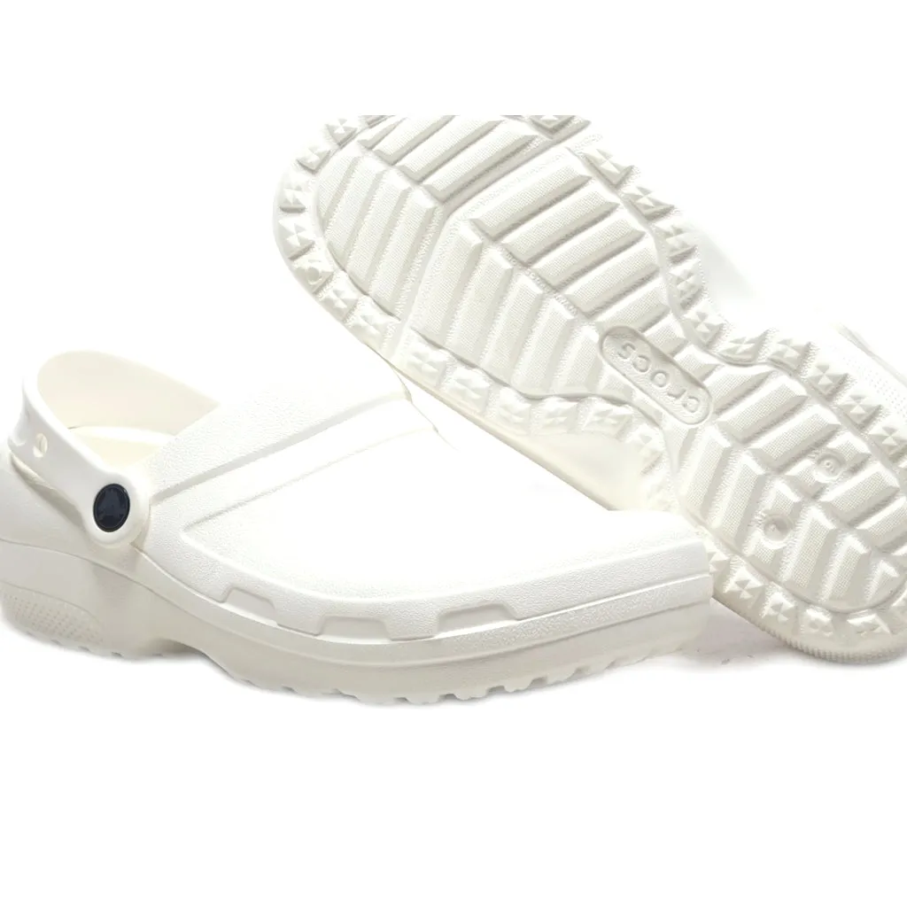 Crocs Specialist Ii Clogs Rubber White Colour For Men