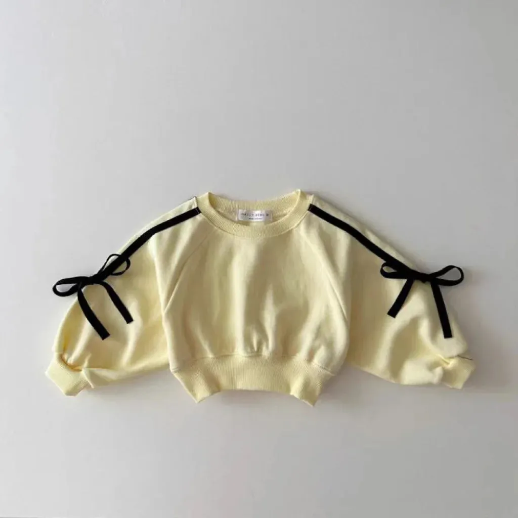 Cute Bow Sweatshirt & Pants Set