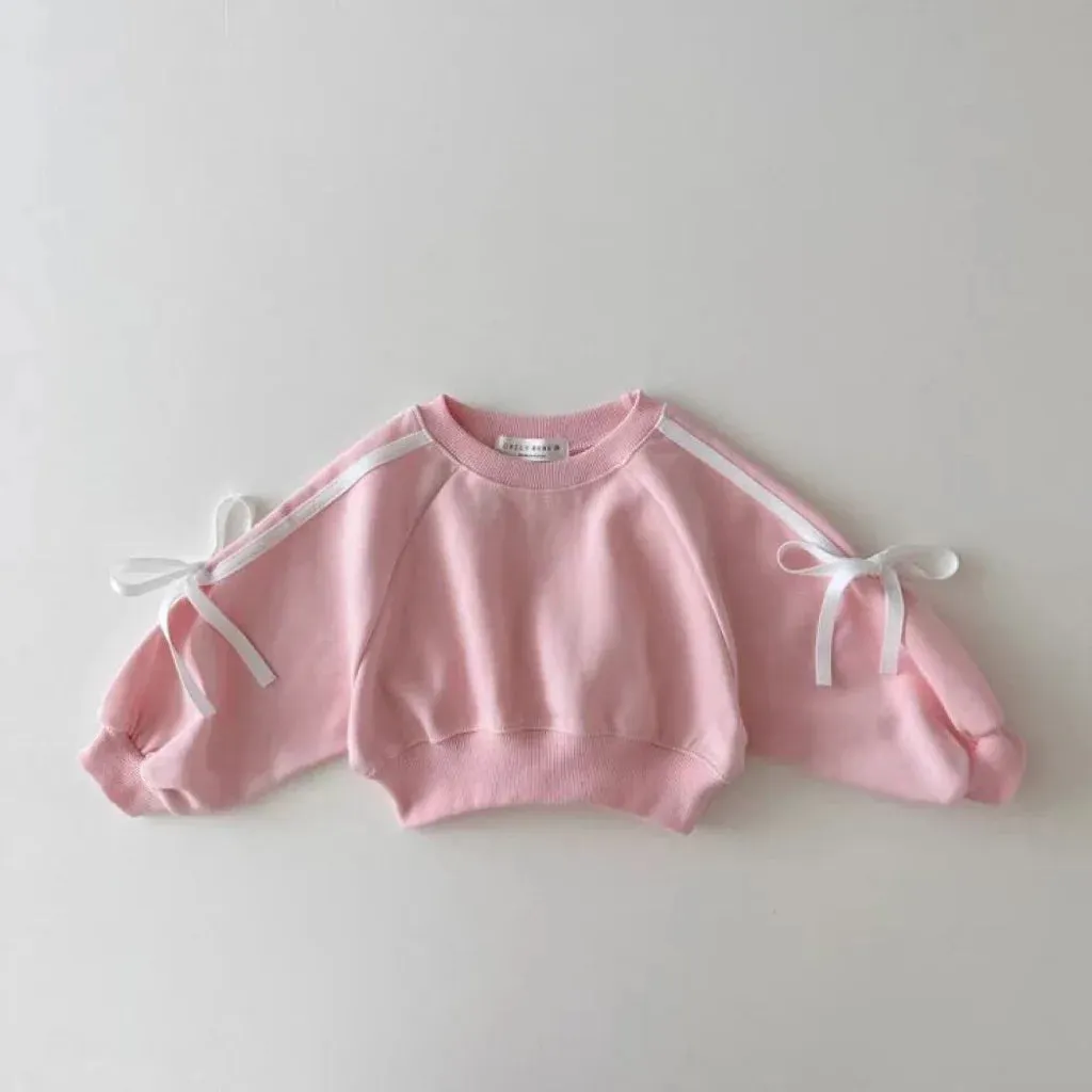 Cute Bow Sweatshirt & Pants Set