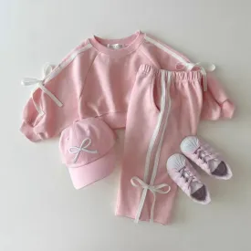 Cute Bow Sweatshirt & Pants Set