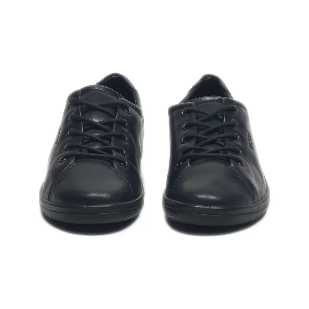 Ecco Lace Ups Leather Black Colour For Women