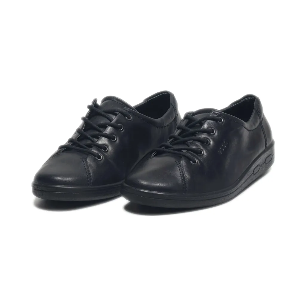 Ecco Lace Ups Leather Black Colour For Women