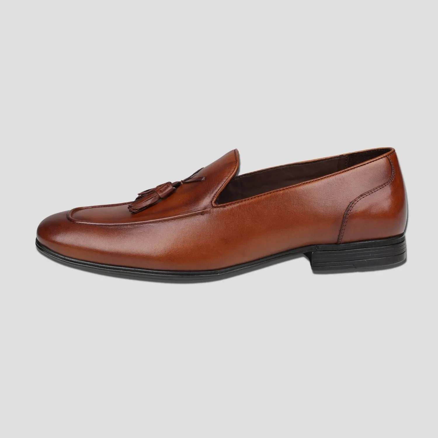 Ezok Leather Tan Formal Shoes For Men