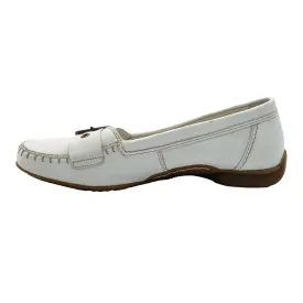 Gabor Easy Walking Loafers Leather White Colour For Women