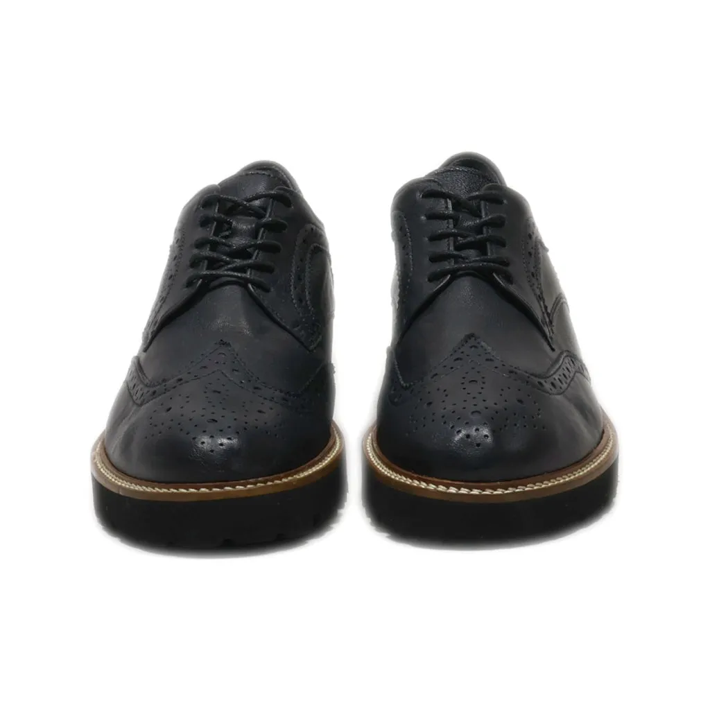 Gabor Lace Ups Leather Black Colour For Women