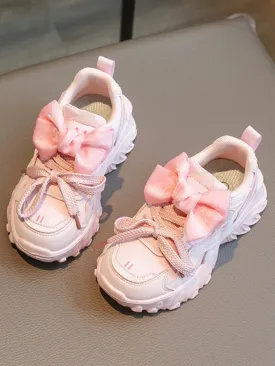 Girls Trendy Bow-Tied Sneakers By Liv and Mia