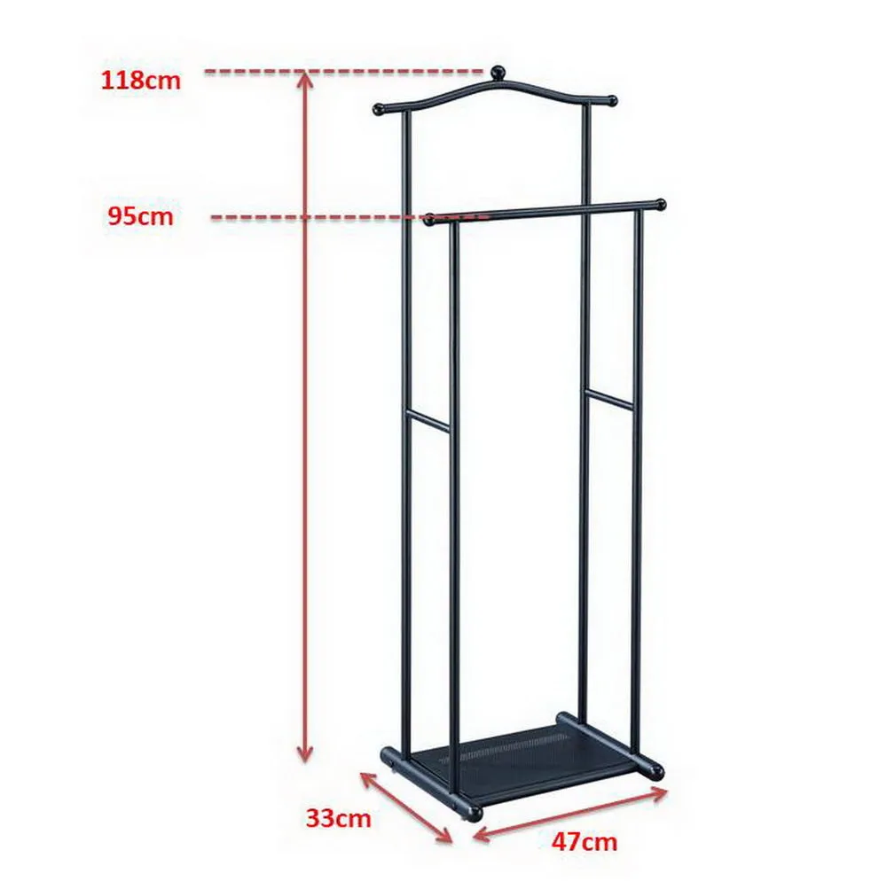 Henry Suit Butler/Men's Valet Stand/Coat Rack-Black