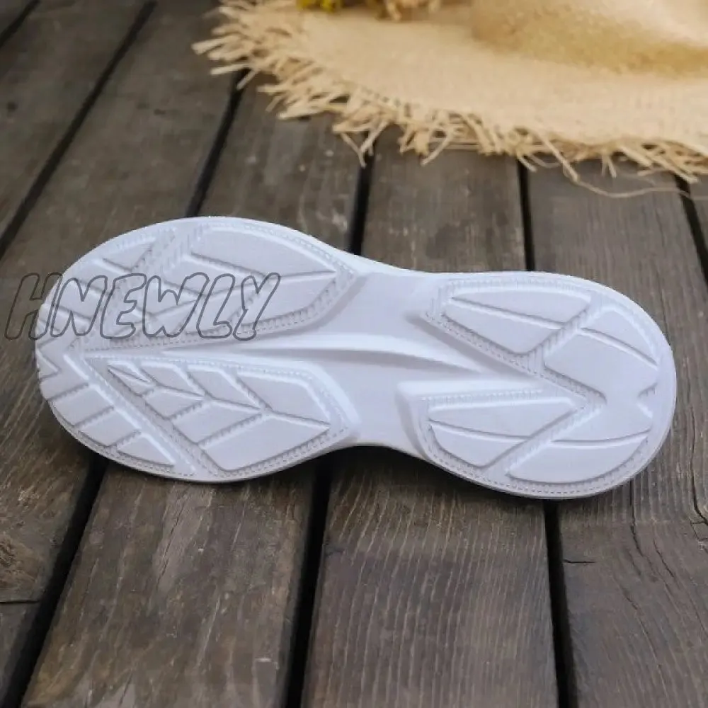 Hnewly - White Casual Patchwork Printing Round Mesh Breathable Comfortable Out Door Shoes