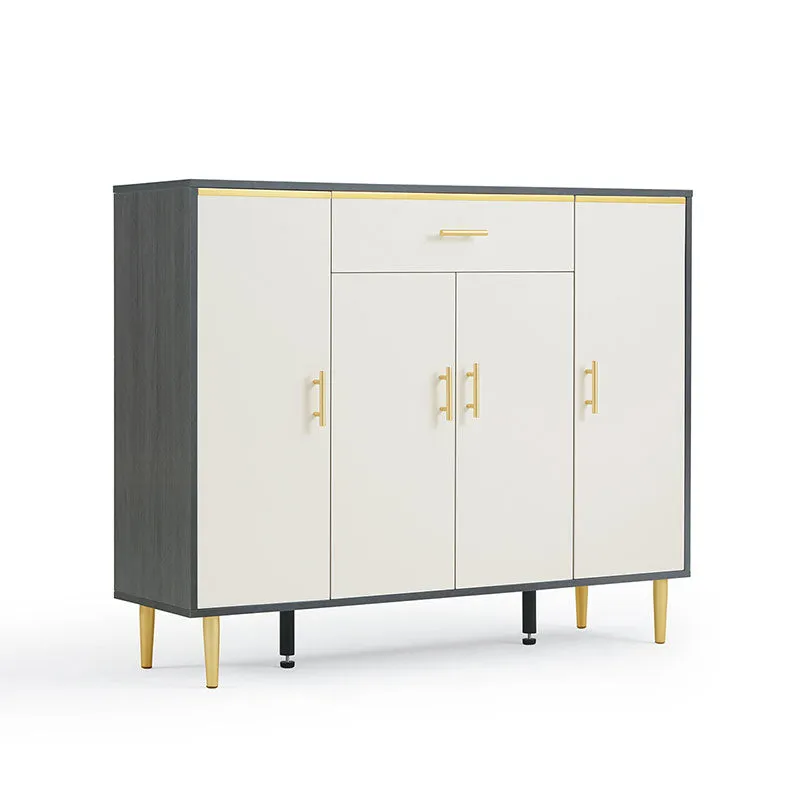 LIAM 120cm White & Grey Shoe Cabinet