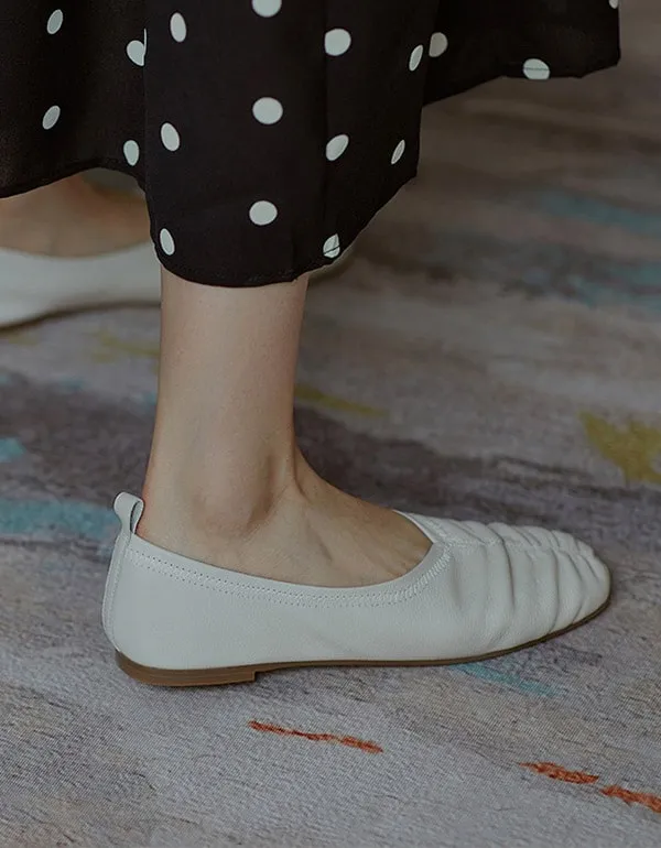 Lightweight Soft Leather Flats | Nurse Shoes