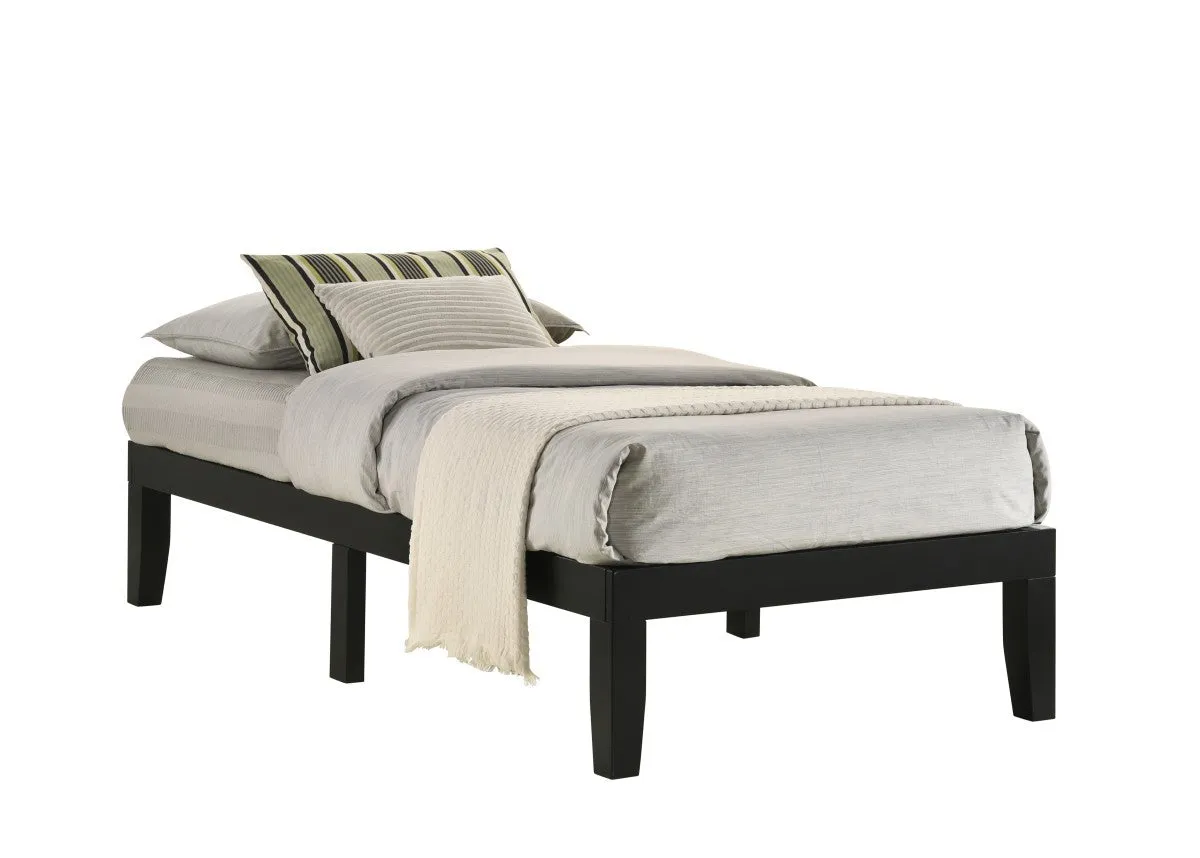 Naven Twin Platform Bed - Black