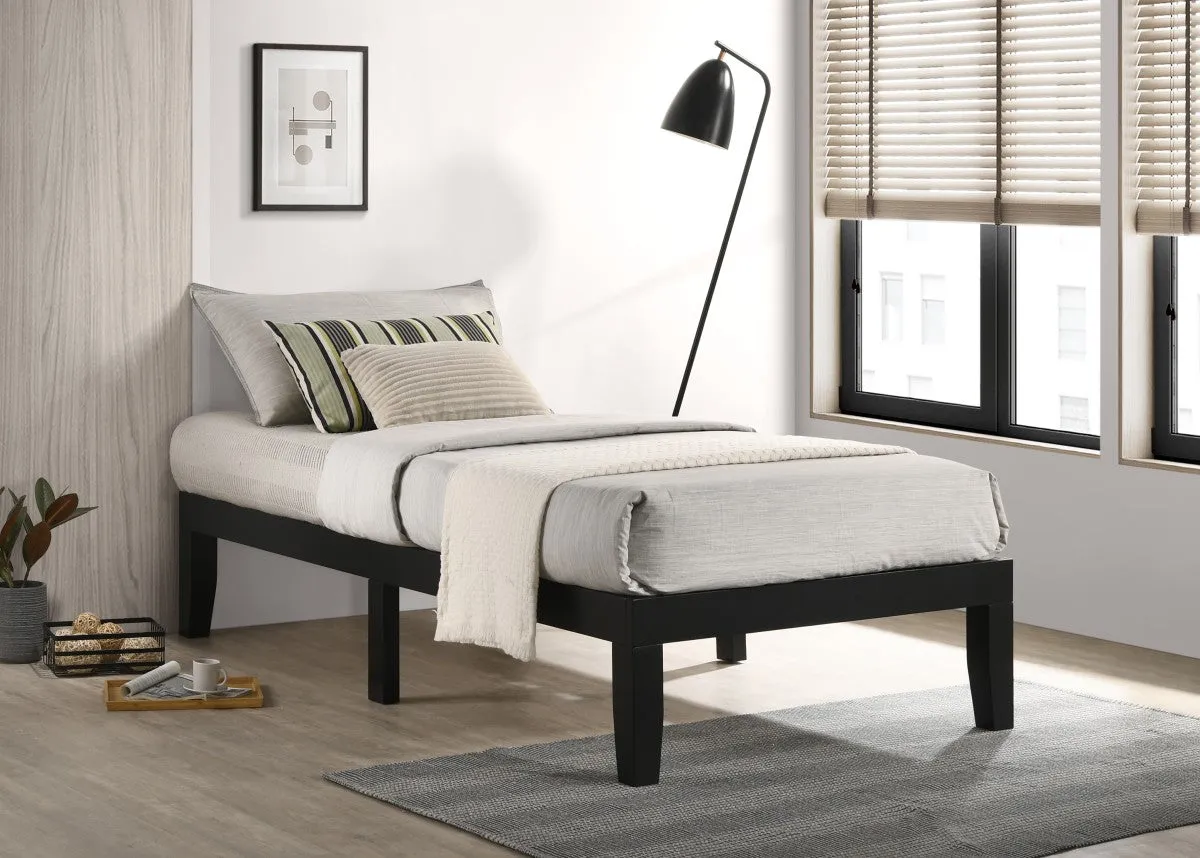 Naven Twin Platform Bed - Black