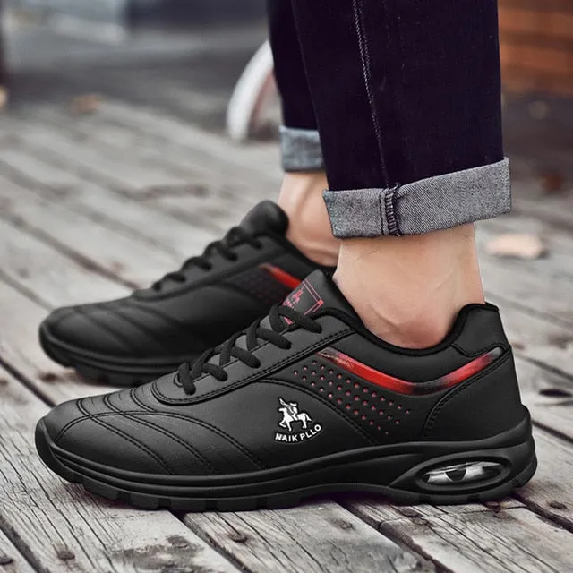 New  Spring Men's Shoes Casual Sports Shoes Breathable Travel Shoes PU Leather Men Sneakers Flat Comfortable White Shoes