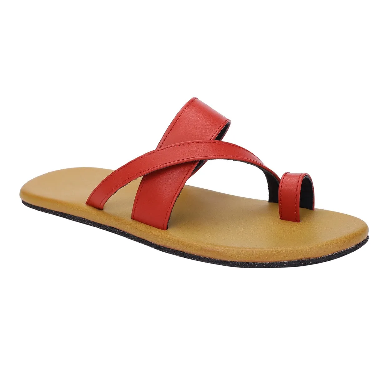 Paaduks Men Mahi Red | Casual Flip-Flop for Men