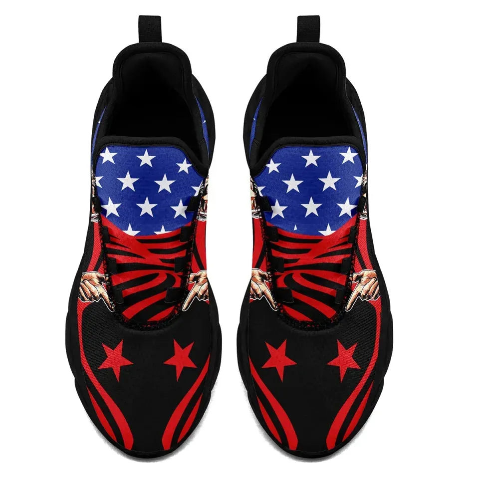 Personalized Trump Design Sneakers, Custom Trump 45-47 Shoes, Breathable and Comfortable Maxsoul Shoes