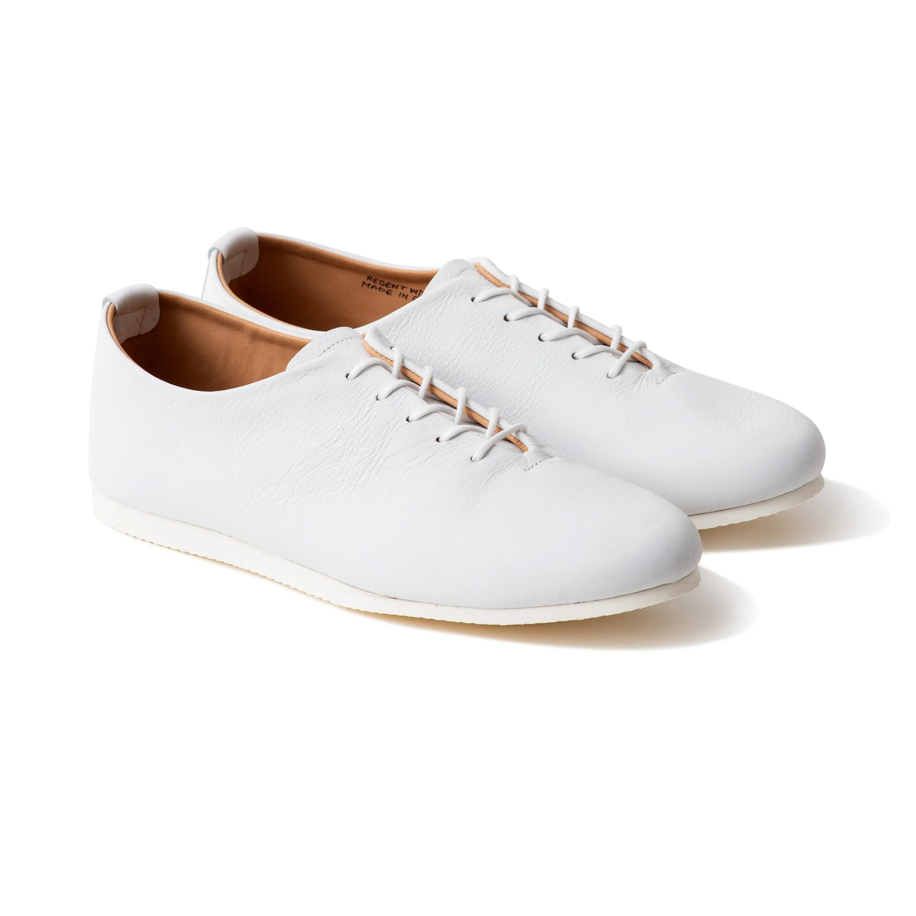 Regent Wholecut Shoe - White Calf