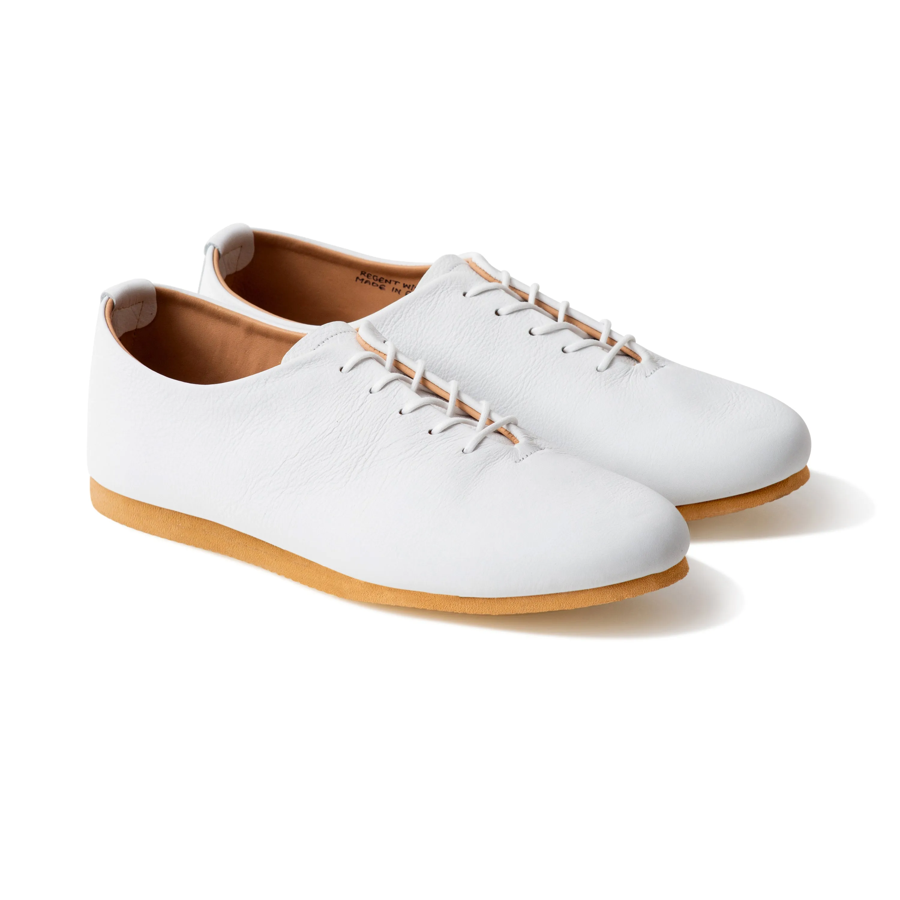 Regent Wholecut Shoe - White Calf