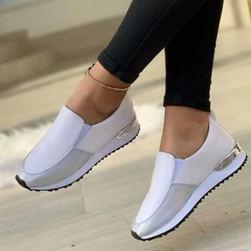 Rimocy Women's Sports Shoes Autumn  Comfortable Breathable Sneakers Woman Stretch Fabric Non-slip Running Shoes Plus Size 43