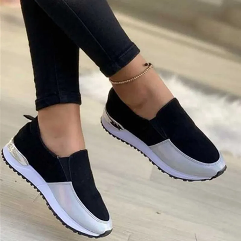 Rimocy Women's Sports Shoes Autumn  Comfortable Breathable Sneakers Woman Stretch Fabric Non-slip Running Shoes Plus Size 43