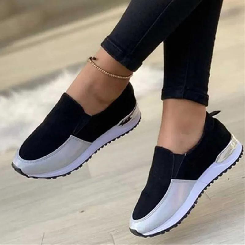 Rimocy Women's Sports Shoes Autumn  Comfortable Breathable Sneakers Woman Stretch Fabric Non-slip Running Shoes Plus Size 43